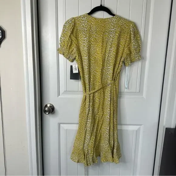 Diane Von Furstenberg Emilia leopard animal print wrap dress size small - Picture 8 of 10